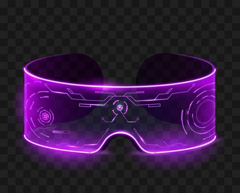 Techno Glasses, Purple Cyberpunk, Robot Background, Cyberpunk Glasses, Snap Lens, Led Sunglasses, Futuristic Glasses, Neon Png, Futuristic Aesthetic