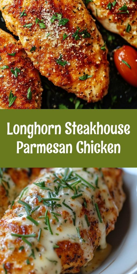 As I prepared the Longhorn Steakhouse Parmesan Chicken, the kitchen filled with warmth and laughter. My partner and I shared moments of joy, coating the chicken together. The aroma of garlic and herbs wafted through the air, making it a perfect family dinner. Long Horn Steakhouse Parmesan Chicken, Longhorn Garlic Parmesan Chicken, Downshiftology Recipes Chicken, Date Night Chicken Recipes, Fancy Chicken Dishes, Longhorn Steakhouse Parmesan Chicken, Chicken With Parmesan Cheese, Olive Oil Ranch Dressing, Chicken Recipes Parmesan