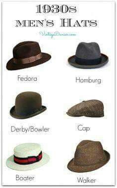 1930s Mens Fashion, Public Enemies, 1930s Men, 1930s Hats, 1930 Fashion, Popular Hats, Mens Hats Fashion, Hat Styles, 30s Fashion