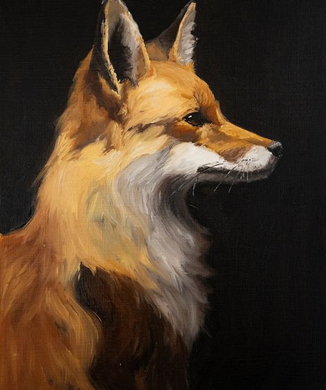 All framed and ready. This is easily of my favorites in my recent series! #art #artist #oilpainting #realismpainting Fox Oil Painting, Painting On Linen, Fox Bag, Painting Study, Fox Painting, Realism Painting, National Park Posters, Linen Paper, Old Paintings