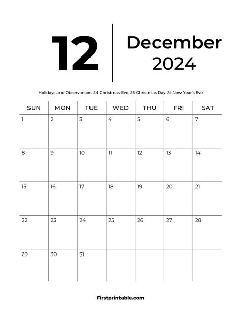 Free Printable, Editable & Fillable December Calendars 2024 with holidays | Blank | 35 + Templates December Month Calendar, Printable Calendar Design, Booking Calendar, Editable Monthly Calendar, Free Printable Monthly Planner, Fillable Calendar, December Month, Shape Worksheets For Preschool, Calendars 2024