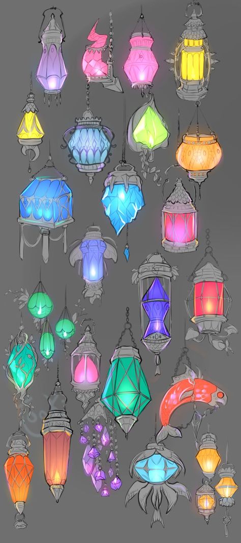 Glowing Object Drawing, Glowing Crystal Art, Fantasy Lantern Concept Art, Magic Lantern Fantasy Art, Dnd Lantern, Fantasy Lantern Art, Lantern Fantasy Art, Lantern Design Ideas, Fantasy Lantern