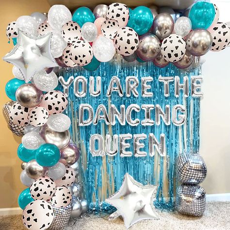 JeVenis You are the Dancing Queen Decoration You are the Dancing Queen Balloons You are the Dancing Queen Banner You are the Dancing Queen Sign 70s Disco Decoration 70s Disco Party Supplies : Amazon.co.uk: Toys & Games Mamamia Party, Dancing Queen Bachelorette, Dancing Queen Party, Queen Sign, Birthday 17, 70s Disco Party, Disco Decorations, 30th Bday, 70s Disco