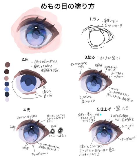 Colours Drawing, Cute Eyes Drawing, Eye Drawing Tutorials, How To Shade, Digital Art Beginner, Hair Colours, Anime Eye Drawing, Digital Painting Tutorials, Free Products