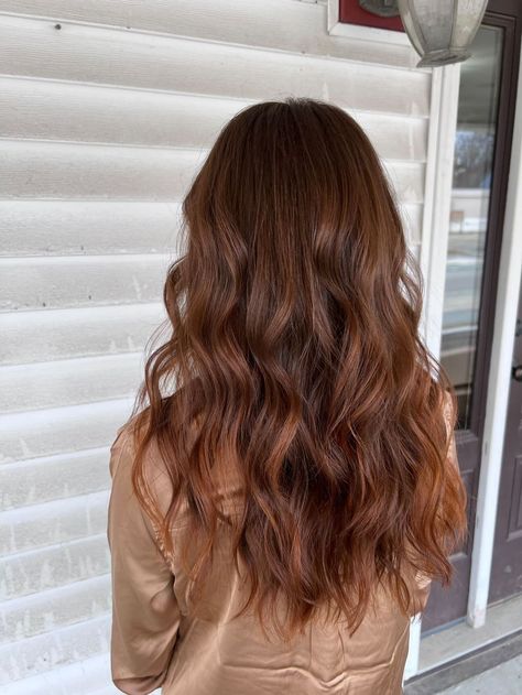 Ginger Hair Color With Brown, Ginger Hair To Brown, Auburn Hair Color For Fair Skin, Hair Color Ideas For Natural Black Hair, Ginger Toned Brown Hair, Low Lights For Auburn Hair Natural, Ginger Tinted Brown Hair, Brown Hair Ginger Undertone, Dark Natural Ginger Hair