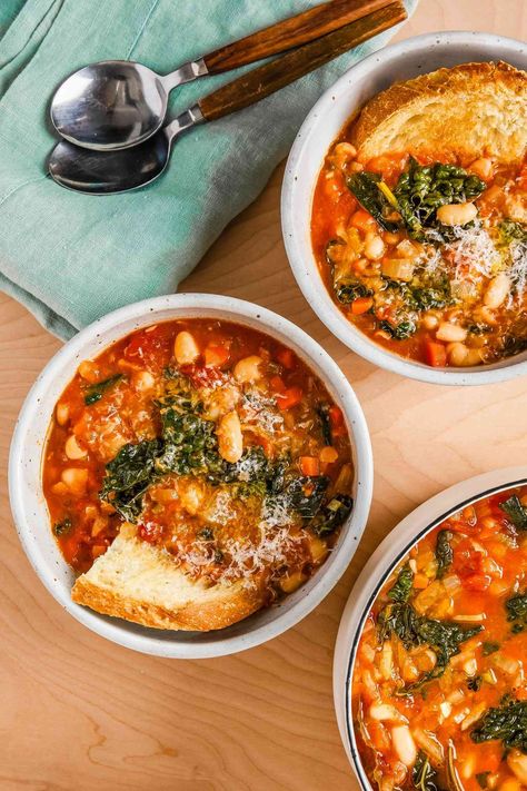 Of all the beloved Italian soups, this hearty Tuscan ribollita is one you need to know. My flexible recipe keeps it simple and includes plenty of ideas for making it your own. Ribollita Soup, Italian Soups, Potatoes And Chicken, Kale Vegetable, Cereal Bread, Tuscan Soup, Main Food, Parmesan Rind, Canned Tomato Soup