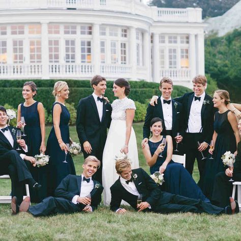 Preppy Wedding Theme, Preppy Wedding Dress, Indigo Wedding, Preppy Wedding, Junior Bridesmaids, Something Blue Bridal, Beautiful Bridesmaid Dresses, Wedding Day Inspiration, Navy Blue Wedding