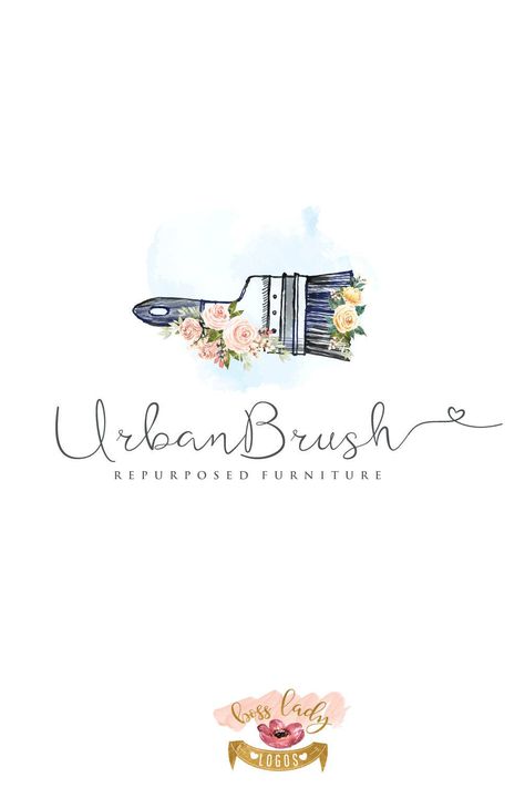 Excited to share the latest addition to my #etsy shop: Paint Brush Logo, Painting Logo, Refurbished Furniture Logo, Painter Logo. Floral Refinished Furniture Logo, Watercolor Logo, Rustic Logos #graphicdesign #gray #pink #paintbrushlogo #furniturepaintlogo #paintinglogo #painterlogo #paintlogos Logos For Artists, Logo For Painting Artist, Art Shop Logo, Logo For Artist, Artist Logo Ideas, Painting Logo Design, Paint Brush Logo, Painter Logo, Victorian Furniture Decor