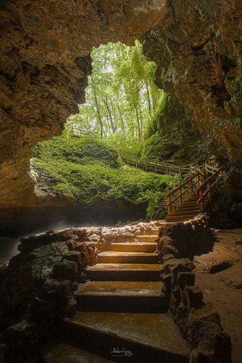 Dancehall Cave, part of Maquoketa Caves State Park, near Maquoketa, Iowa. #iowa #midwest Maquoketa Caves State Park, Majestic Places, April Travel, Iowa Road Trip, Iowa Travel, Birthday Vibes, Trip Destinations, Midwest Travel, 27th Birthday