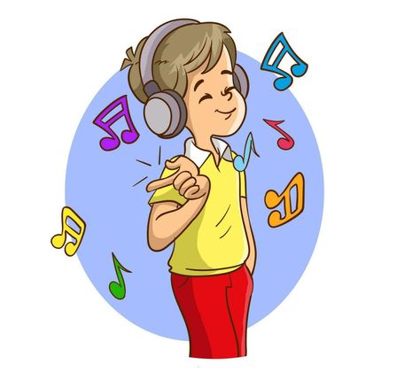 Listen To Music Cartoon, Listening To Music Clipart, Characters Listening To Music, Listening To Music Cartoon, Listening Illustration, Boy Listening To Music, Music Clipart, Cartoon Network Characters, English Learning Books