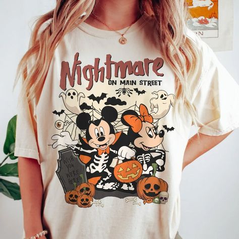 Disneyland 2023, Disney Halloween Shirt, October Outfits, Disney Halloween Shirts, Halloween Tee Shirts, Mickey Halloween, Retro Disney, Disneyland Outfits, Mickey Y Minnie