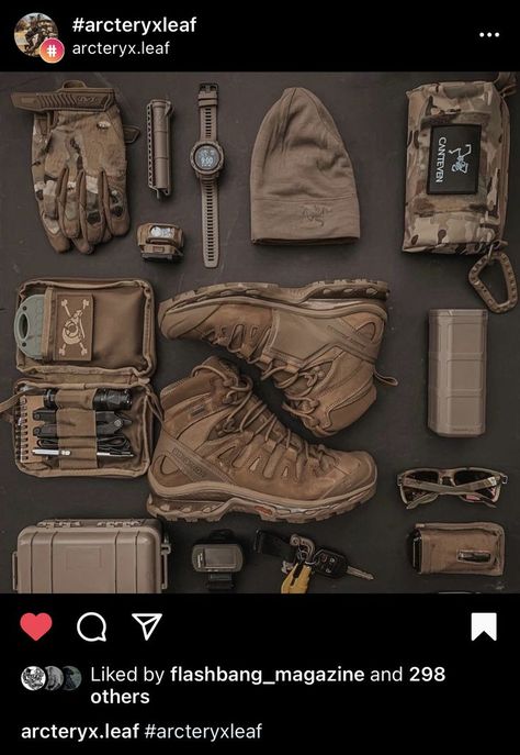 Survival Loadout, Arcteryx Leaf, Cool Tactical Gear, Tactical Gear Storage, Urban Tactical, Tactical Kit, Tactical Life, Army Gears, Edc Tactical