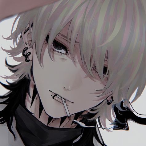 Emo Boy Art, 얼굴 그리기, Dark Anime Guys, Cool Anime Pictures, Cute Profile Pictures, Anime Drawings Boy, Cute Art Styles, Boy Art, Handsome Anime Guys