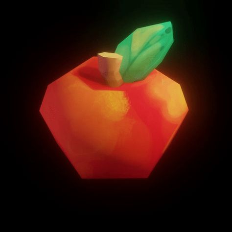 Low Poly Food, Lost Soulmate, Food References, Game Fruit, Apple Illustration, Fruit Blender, Low Poly Character, Doodle Bug, 3d Inspiration