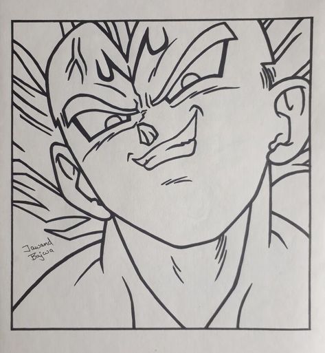 Vegeta Dbz Art, Joker Art Drawing, Yugioh Dragon Cards, Easy Dragon Drawings, Dbz Drawings, Majin Vegeta, Anker Tattoo, Goku Drawing, Naruto Sketch Drawing