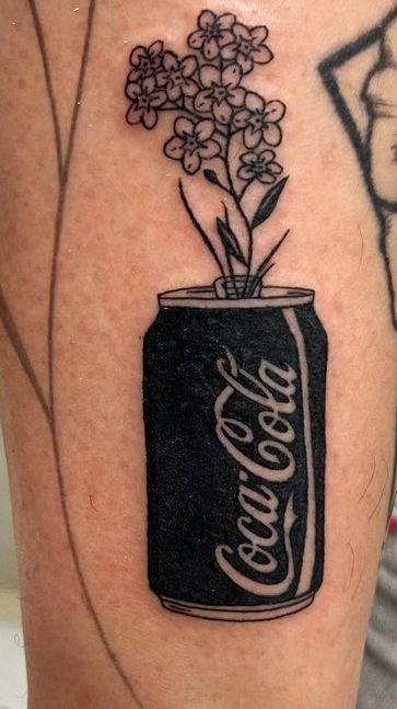 Tin Can Tattoo, Soda Can Tattoo, Coke Can Tattoo, Diet Coke Tattoo, Redbull Tattoo, Coke Bottle Tattoo, Pepsi Tattoo, Dr Pepper Tattoo, Coke Tattoo