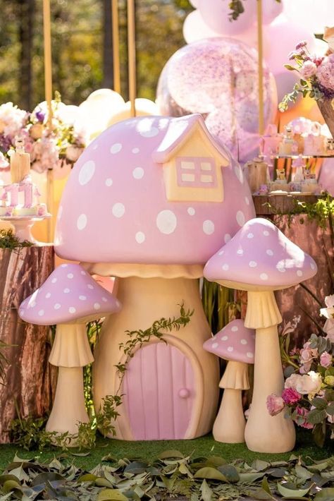 Cake Balloons, Forest Birthday Party, Fairy Garden Birthday Party, Fairy Garden Party, Garden Party Birthday, Fairy Birthday Party, Birthday Party Theme Decorations, Garden Birthday, Fairy Birthday