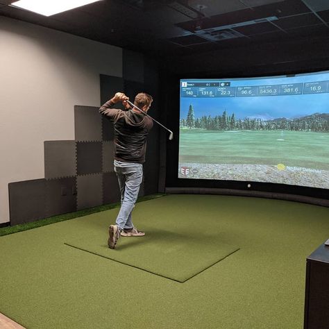 As if you needed another reason for a golf simulator in your home. ⛳ #selfquarantine #socialdistancing #golf #indoorgolf #golfsimulatorforyourhome #golfsimulator #golfsim #indoorgolfdesign #stayactive  #keepthekidsbusy High Speed Camera, Impact Screen, Golf Simulator Room, Golf Mats, Indoor Golf, Golf Simulator, Golf Simulators, Golf Design, Club Face