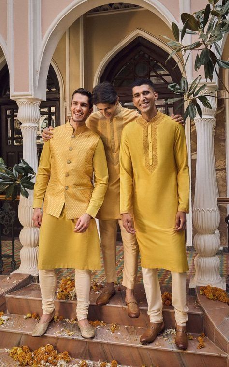 Mens Pithi Outfit, Boys Haldi Outfit, Men Haldi Outfit, Haldi Dress For Men, Haldi Outfits For Men, Haldi Inspiration, Haldi Outfit For Men, Mehendi Function Outfit, Haldi Ceremony Outfit For Men