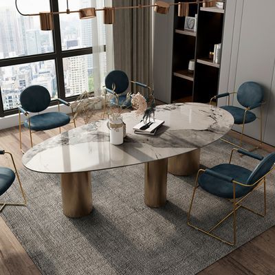 Modern Oval Dining Table, Stone Dining Table, At Home Furniture Store, Restaurant Tables, Marble Dining, Oval Table Dining, Stainless Steel Legs, Dining Table Marble, Best Dining