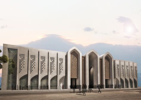 Islamic Buildings Architecture, Islamic Architecture Modern, Islamic Architecture Buildings, Modern Islamic Architecture, Islamic Building, Muslim Architecture, Mosque Design Islamic Architecture, Architecture Photography Buildings, Commercial Design Exterior