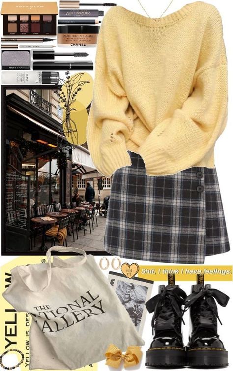 Bookworm Outfits, Bookworm Outfit, Bookworm Style, Academia Fashion, Quirky Fashion, Yellow Outfit, Chill Outfits, Lookbook Outfits, Dream Clothes