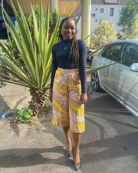 Short Skirt Ankara Styles, Ankara Palazzo Pants, Pallazo Pant, Ankara Pants, Ankara Trousers, Loose Fitting Pants, Ankara Skirt, Africa Fashion, Ankara Fabric