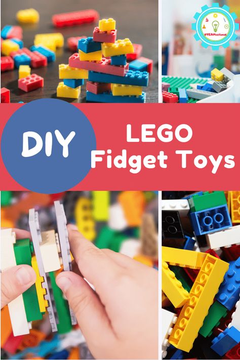 Lego Fidget Toys, Lego Spinner, Lego Stem Activities, Lego Stem Challenge, Lego Fidget, Lego Engineering, Diy Fidget Spinner, Easy Lego Creations, Spinners Diy