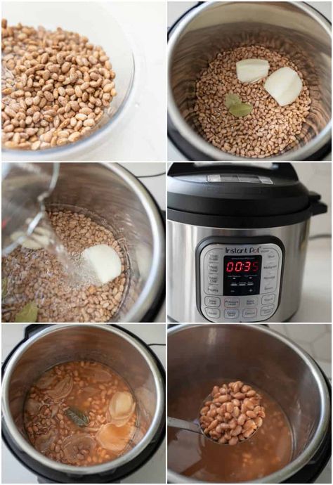 Pressure Cook Beans, Anasazi Beans Recipes Instant Pot, Best Pinto Beans Ever, Pinto Beans Instant Pot, Cook Dry Beans, Instant Pot Pinto Beans, Instant Pot Refried Beans, Beans Instant Pot, Cook Dried Beans