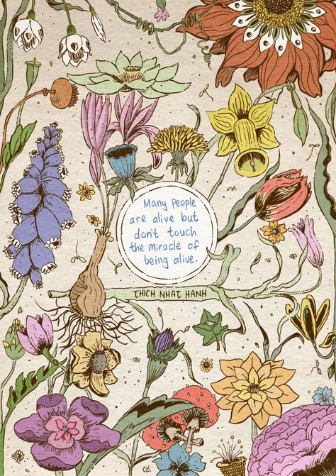 Thich Nhat Hanh Quotes, Frida Art, Inspirational Artwork, Art Prints Quotes, Pics Art, Pretty Words, Art Paint, Wall Collage, Beautiful Words