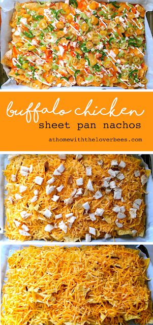 Buffalo Chicken Sheet Pan, Chicken Sheet Pan Nachos, Buffalo Chicken Nachos Recipe, Sheet Pan Nachos, Buffalo Chicken Nachos, Pan Nachos, Chicken Sheet Pan, Buffalo Chicken Recipes, Chicken Nachos