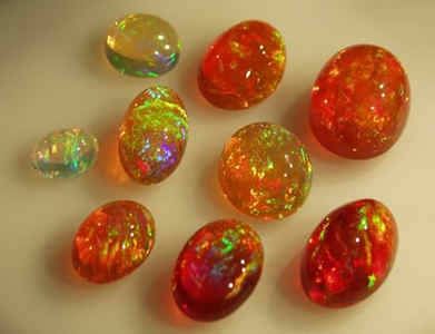 Mexican fire opals with some brilliant play of colour Magic Crystals, Fire Opals, Crystal Aesthetic, Pretty Rocks, Beautiful Rocks, Mineral Stone, Rocks And Gems, Minerals And Gemstones, Stone Crystal