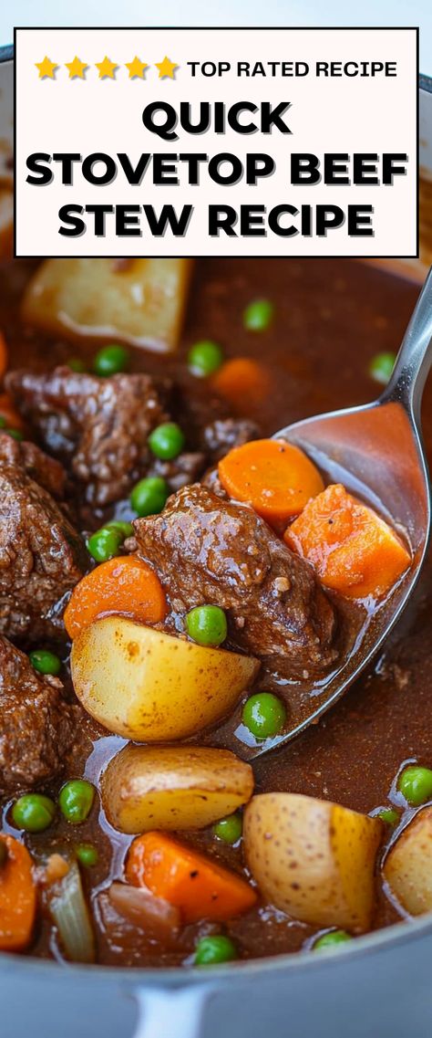 Image for Stovetop Beef Stew Beef Stew Fast And Easy, Quick Beef Stew Recipe Stove Top, Easy Dutch Oven Beef Stew, Beef Stew On The Stove Top, Easy Beef Stew Stove Top Simple, Small Batch Beef Stew, Beef Stew Stove Top Recipe, Hearty Beef Stew Stove Top, Beef Stew With Leftover Roast