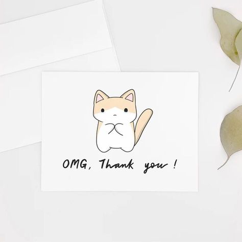 Cute Card, Cat Cards, Personalized Note Cards, Not Enough, Hand Designs, Cute Cards, Paper Greeting Cards, Note Cards, Cute Cat