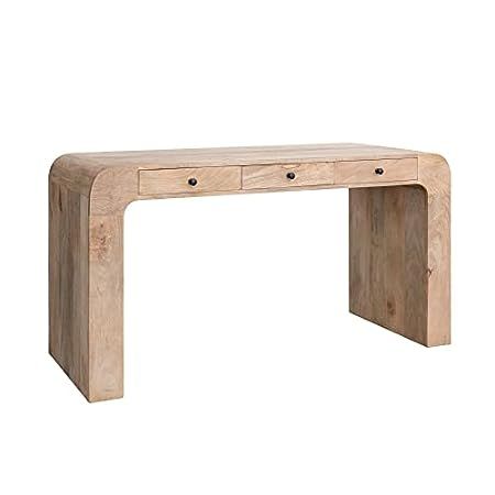 Marly Dice's Amazon Page's Amazon Page Mango Wood Desk, Wood Waterfall, Waterfall Desk, Contemporary Console, Writing Desk With Drawers, Natural Furniture, Wood Writing Desk, Home Office Furniture Desk, Into The Wood