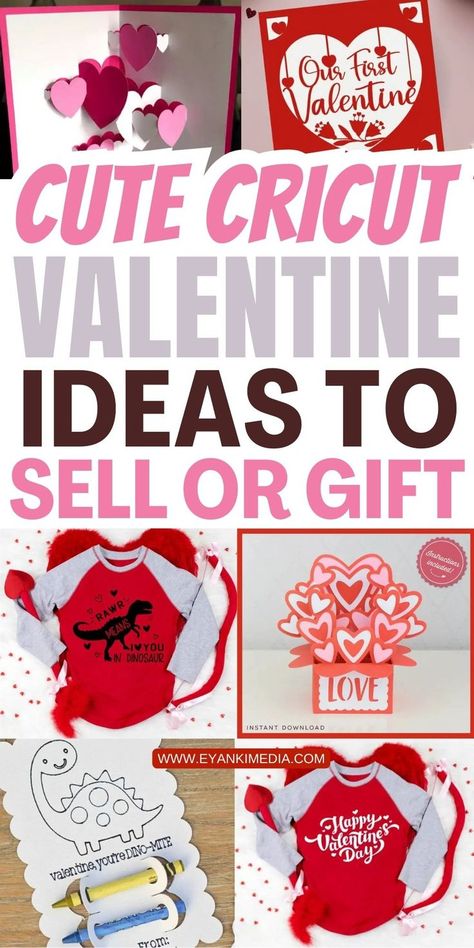 Discover easy Valentine crafts with Cricut to create custom cards, wall art, and gift boxes. Personalize each project for loved ones with creative designs. Perfect for Cricut beginners or seasoned crafters, these ideas are simple, fun, and budget-friendly. Valentines Items To Sell, Valentines Cricut Ideas For Kids, Valentines Day Svg Free Files For Cricut, Valentines Day Signs Diy, Valentines Cricut Projects, Sublimation Valentines Day Ideas, Valentines Day Cricut Ideas, Valentine Ideas To Sell, Valentine Cards Cricut