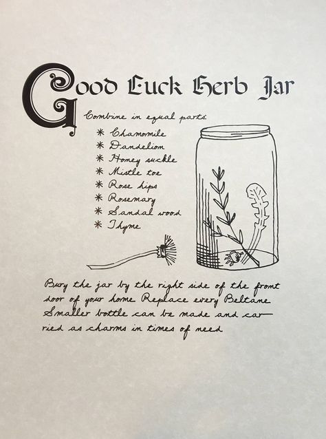 Good Luck Herb Jar Luck Herbs Witchcraft, Luck Jar Spell, Herbs For Luck Spells, Good Luck Jar Spell, Good Luck Witchcraft, Good Luck Herbs, Good Luck Potion, Herbs For Good Luck, Spell For Good Luck