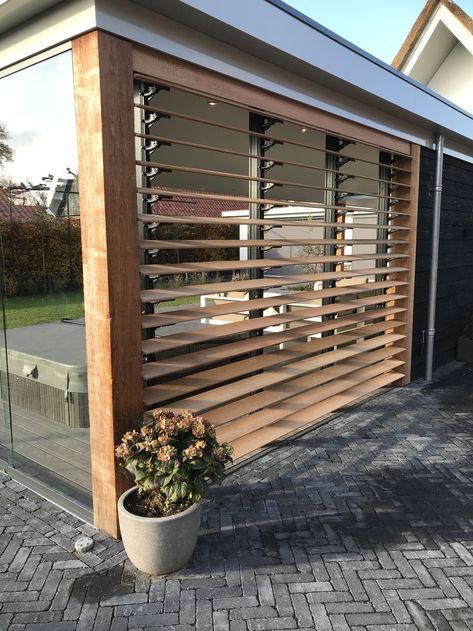 Louver Wall, Louvered Wall, Slatted Wall, Exterior Blinds, Louvered Shutters, Venetian Blinds, Kitchen Extension, Shutters, Blinds