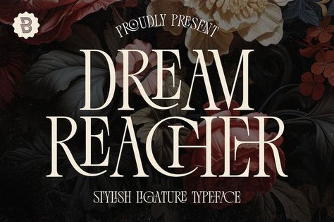 Dream Reacher is a creative stylish ligature serif font. Each letter is beautifully crafted which has an elegant look that attracts a tall, minimalist and slender shape. Dream Reacher font is a font that combines the elegance of a serif with a unique and decorative binding, creating a more harmonious and visually appealing look. This […] Get your free download of the Dream Reacher Font now at FreeFontDL - Free Font Download! Business Fonts, Minimalist Font, Writing Fonts, Stencil Font, Gothic Fonts, Font Face, Stylish Fonts, Title Design, Font Pairing