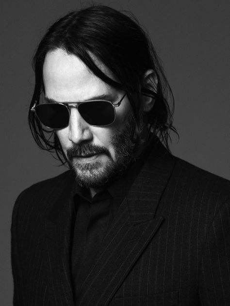 Keanu Reeves Saint Laurent Fall 2019 Men’s Campaign Composition Photo, Rodrigo Santoro, Keanu Reeves John Wick, David Sims, Costume Noir, Keanu Charles Reeves, Baba Yaga, Wearing Sunglasses, Anthony Vaccarello