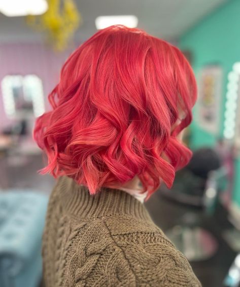 Blush Rose, anyone? 🌹 Major colour envy right now for this @hailie_liveandletdye creation using Cleo Rose, Pretty Flamingo and Electric Banana 🍌 #manicpanic #manicpanicprofessional #hair #haircare #hairstylist #hairinspo #healthyhair #hairstyles #hairsalon #crueltyfreebeauty #haircolor #veganhair #crueltyfreehairdye #saloninternational #saloncolour @creativeheadmag @prohairmag @hairdressersjournal @sallybeautyuk @salonservicesuk @astonandfincher @salonsdirect @adelprohairbeauty @salon_int Flamingo Hair, Rockabilly Blue Manic Panic, Manic Panic Infra Red, Manic Panic Pretty Flamingo, Pink Hair Vibrant, Bright Pink Curly Hair, Vegan Hair, Hair And Makeup Tips, Bright Hair