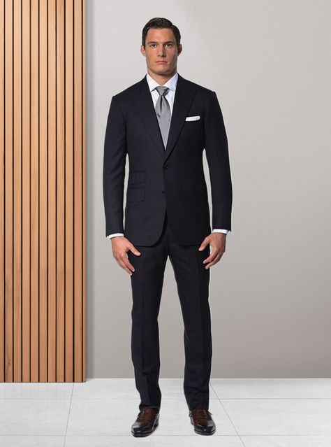 A timeless and elegant style with a black suit and white dress shirt, complemented by a grey tie and dark brown Oxford shoes. Perfect for those seeking a refined yet standout ensemble. Dark Brown Oxford Shoes, Black Suit White Shirt, Stripe Suit, Brown Oxford Shoes, Suit White, White Dress Shirt, Men's Outfits, Grey Tie, Wedding Suit