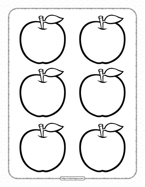 Apples Coloring Page, Apple Printable, Apple Outline, Apple Clip Art, Jungle Coloring Pages, Sun Coloring Pages, Castle Coloring Page, Apple Picture, Dolphin Coloring Pages