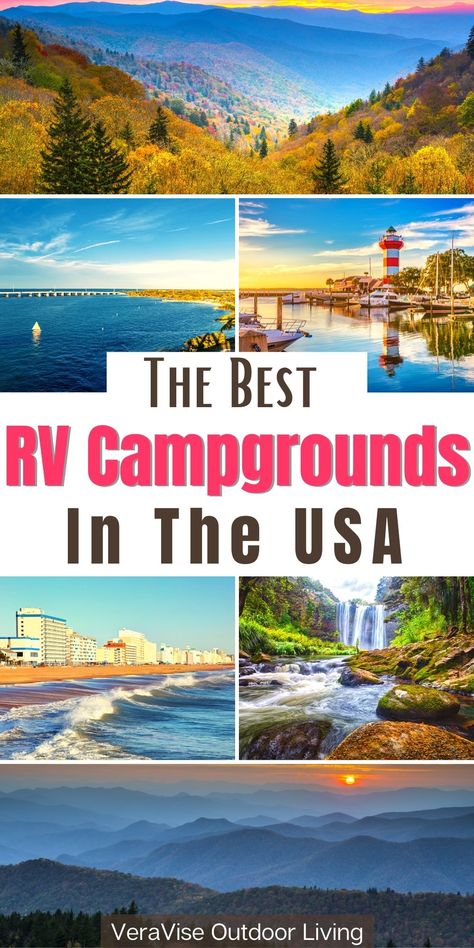 Rv Camping Locations, Best Campsites In America, Rving Across America, Rv Trips Ideas United States, Rv Trips Planning U.s. States, Campground Decor, Rv Vacation Ideas, Beach Rv Camping, Traveling List