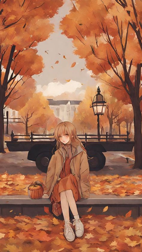 Fall Fantasy Wallpaper, Anime Fall Wallpapers, Anime Fall Background, Autumn Aesthetic Anime, Anime Fall Wallpaper, Fall Anime Wallpaper, Fall Anime Aesthetic, Fall Anime Pfp, Autumn Anime Wallpaper