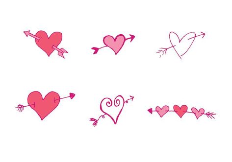 Arrow Through Heart, Arrow Icon, Heart Doodle, Heart Vector, Icon Ideas, Heart Drawing, Heart With Arrow, Vector Art, Vector Free