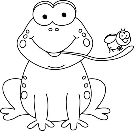 Black and White Frog Eating a Fly Frog And Fly Drawing, Frog And Toad Black And White, Cartoon Clip Art Black And White, Frog Eating Drawing, Black And White Frog, Cute Frog Outline, Frog Eating Fly Drawing, Frog Eating Fly, Frog Eating