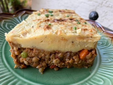 Hearty Lentil Shepherd’s Pie Nutmeg Notebook, Vegan Lentil, Smart Oven, Lentil Stew, Shepherd's Pie, Home Comfort, Shepherds Pie, Chopped Salad, Family Favorite Meals