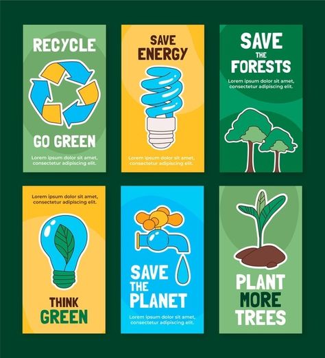 Hand drawn world environment day instagram stories collection Free Vector Poster Lingkungan Hidup Simple, Sustainable Development Poster Drawing, Save Environment Posters, Save Energy Poster, Mother Earth Drawing, Earth Posters, Save Earth Posters, World Environment Day Posters, Environmental Posters