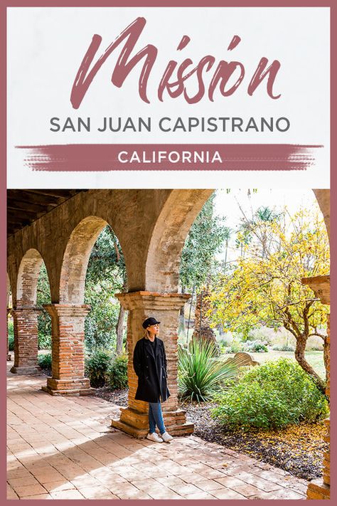 Mission San Juan Capistrano #California #CaliforniaMissions San Juan Capistrano Mission, California Places To Visit, Mission San Juan Capistrano, Sacred Garden, California Missions, Travel America, Mission Accomplished, San Juan Capistrano, American Travel